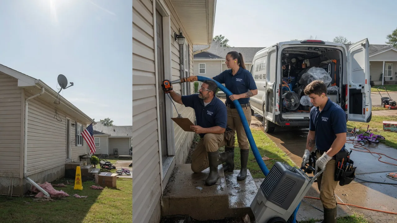 Ceiling Water Damage Restoration in New Douglas, IL near me